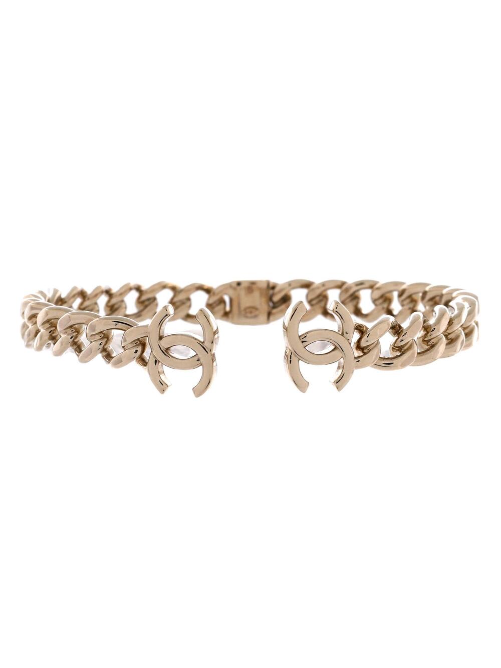 Chanel Cc Chain Link Choker Necklace #371440C17B